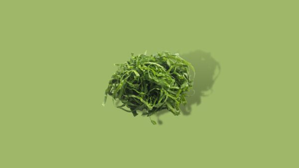 Groene kool gesneden